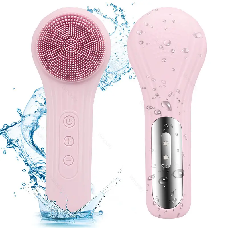 Electric Face Cleanser Brush - Ультразвуковое вибрационное очищающее средство, силиконовый умывальник