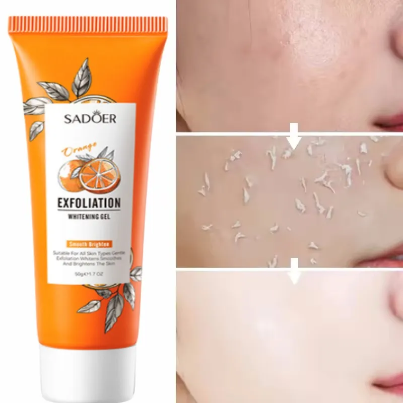 Beauty Makeup Cream - Оранжевый отшелушивающий гель-пилинг, скраб для лица,