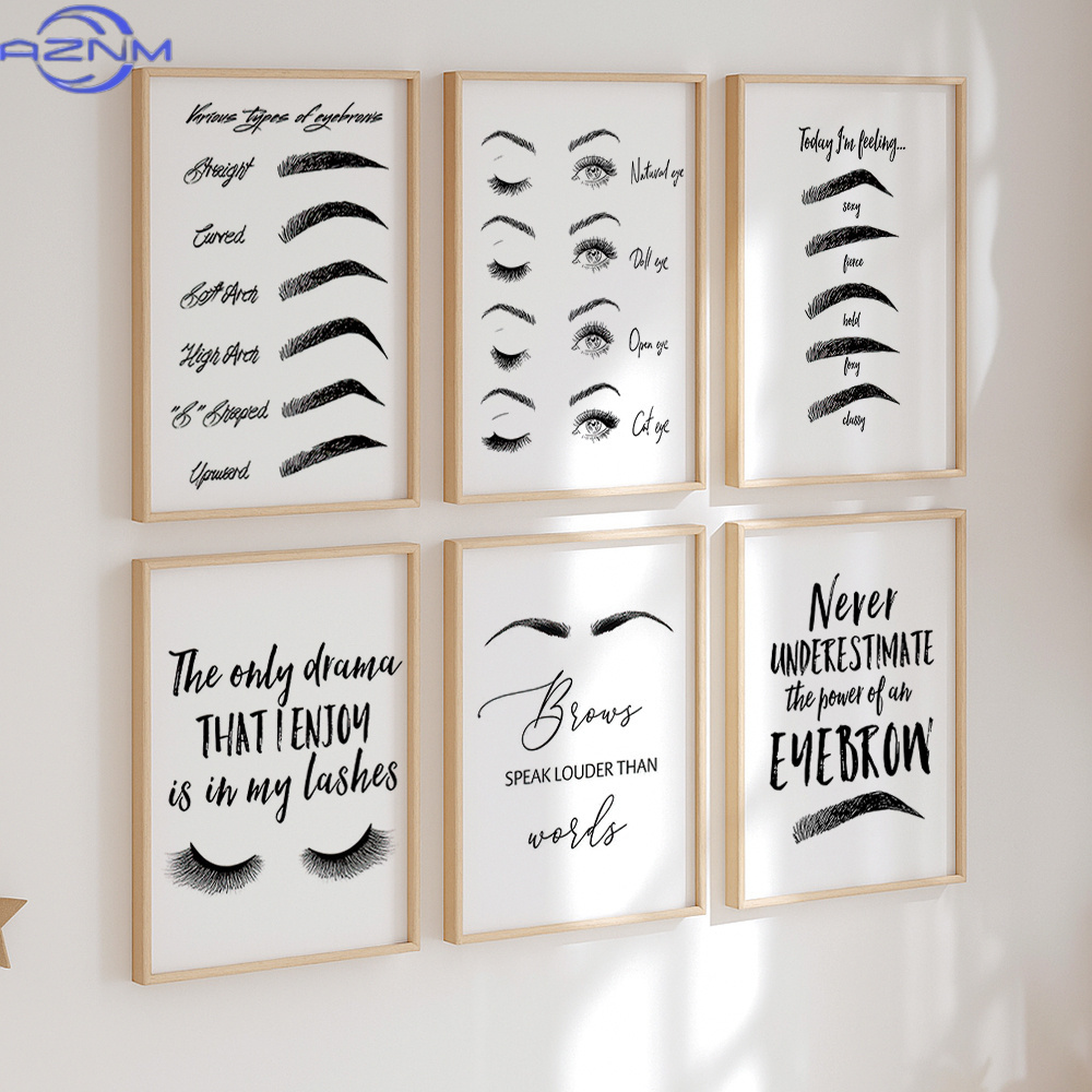 Набор из 6 холстов с изображен – обзор и цена Beauty Of Makeup Quotes