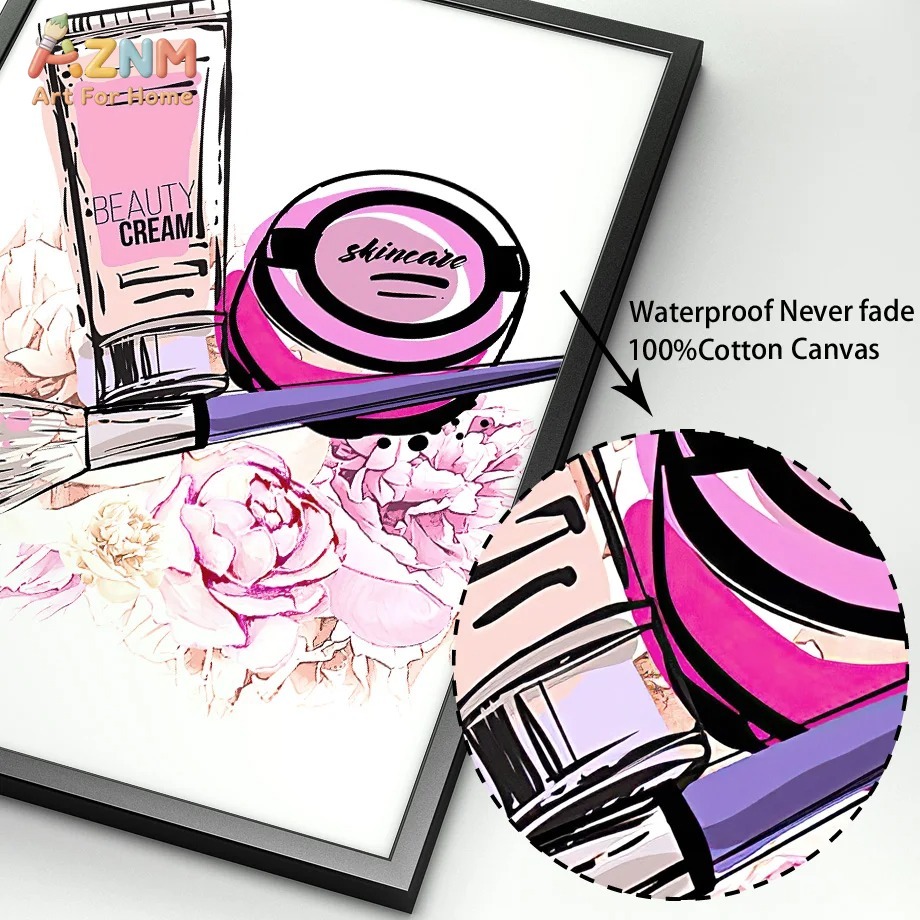 Настенный холст AZNM с розовым – обзор и цена Beauty Of Makeup Quotes